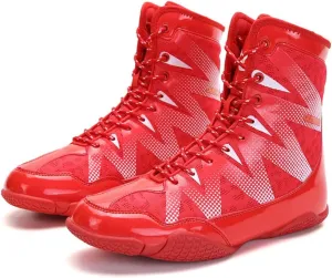 Men's Wrestling Shoes Kickboxing Sparring Boots Lightweight Boxers Trainers Boys Boxing Footwear Breathable Boxing Boots