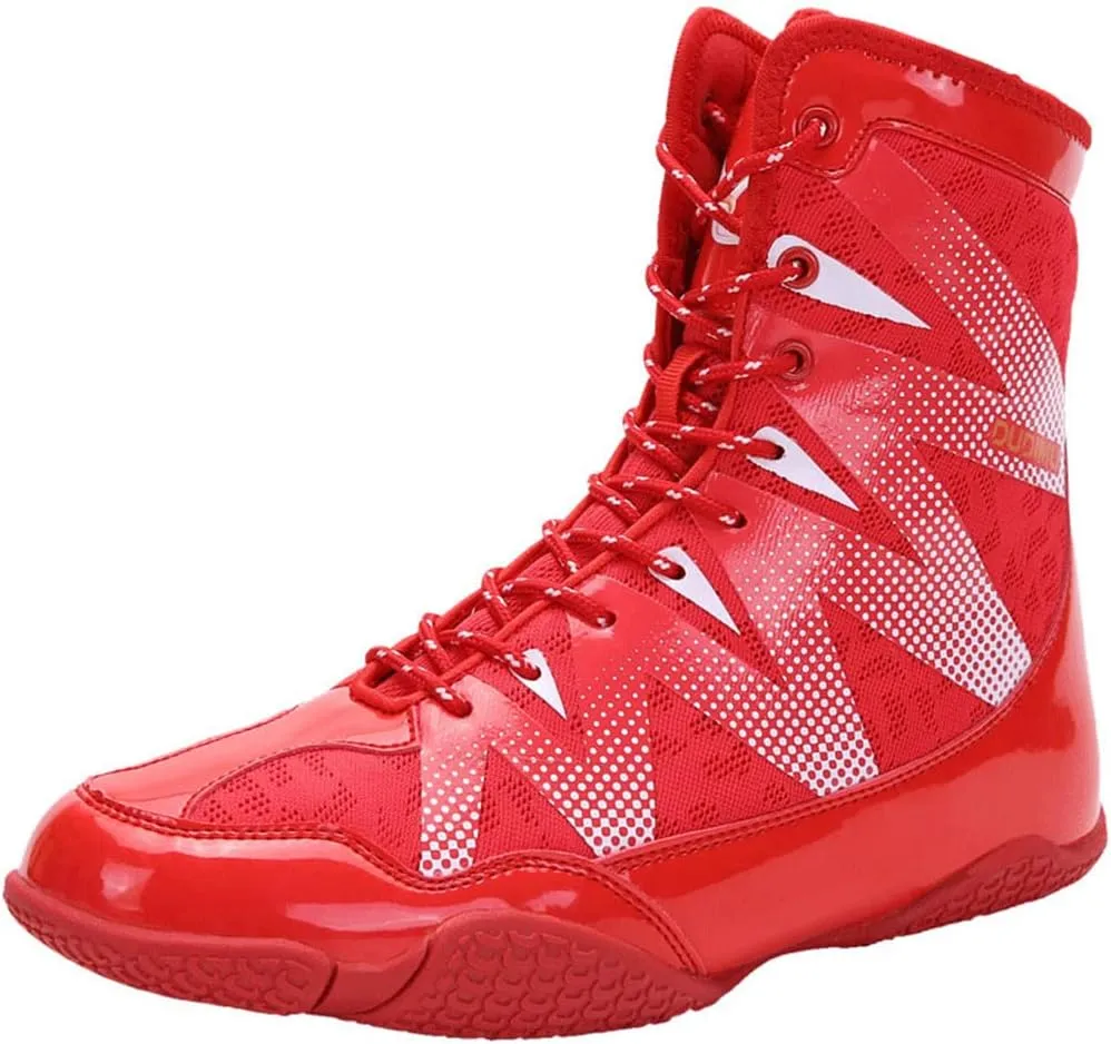 Men's Wrestling Shoes Kickboxing Sparring Boots Lightweight Boxers Trainers Boys Boxing Footwear Breathable Boxing Boots