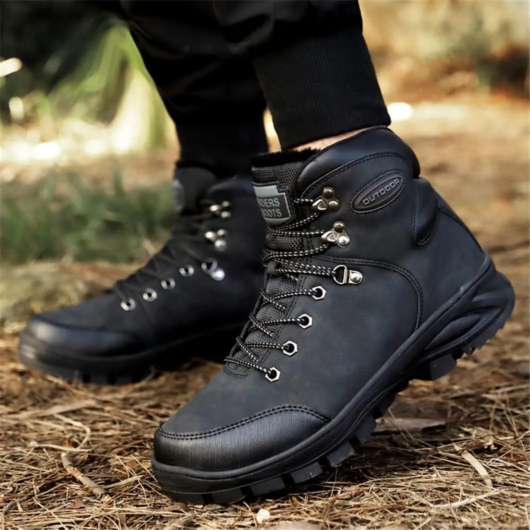 Military Snow Boots Men Hunting Trekking Camping Mountaineering Winter Work Shoes Leather Ankle Boots