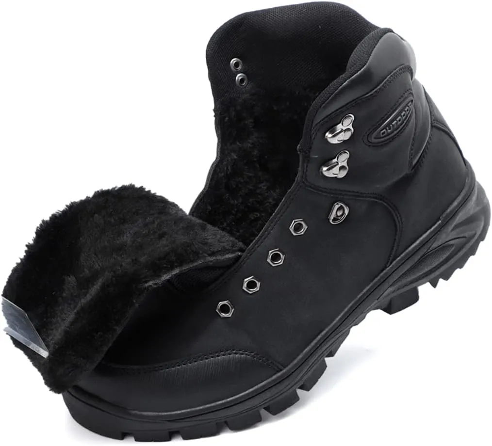 Military Snow Boots Men Hunting Trekking Camping Mountaineering Winter Work Shoes Leather Ankle Boots