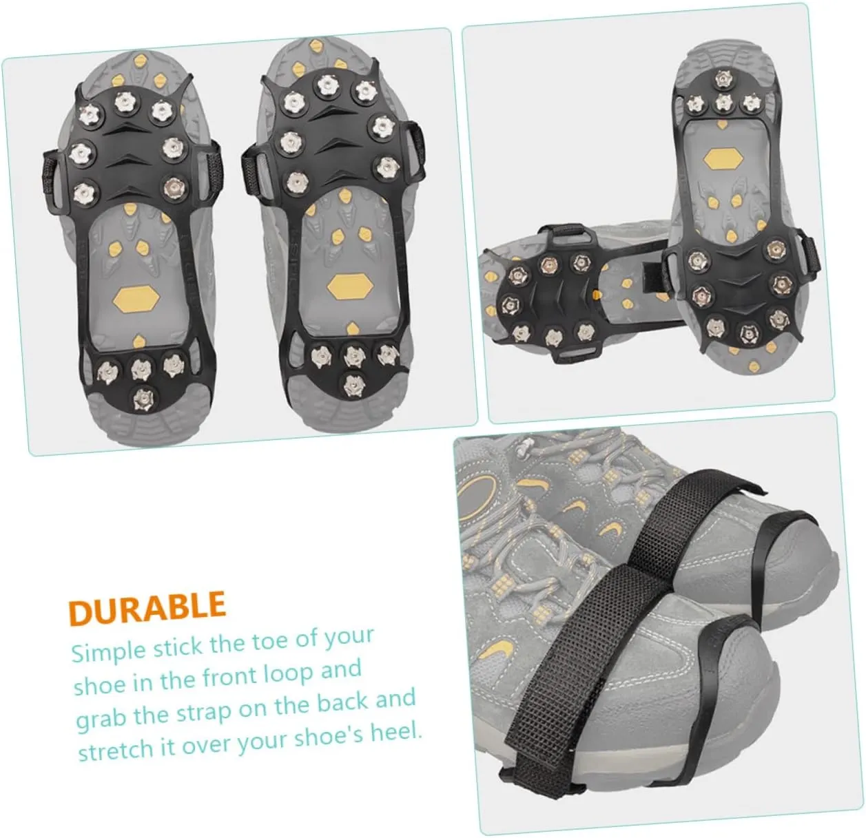 Mountaineering Covers Climbing Shoes Ice Skates Grippers Shoe Spikes Ice Picks for Breaking Ice Sled Ski/1194