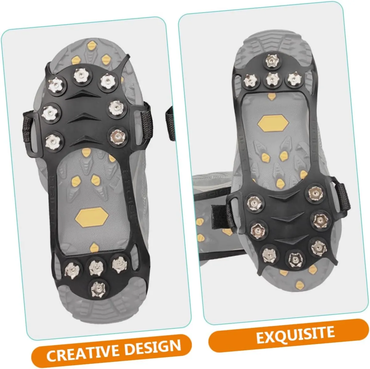 Mountaineering Covers Climbing Shoes Ice Skates Grippers Shoe Spikes Ice Picks for Breaking Ice Sled Ski/1194