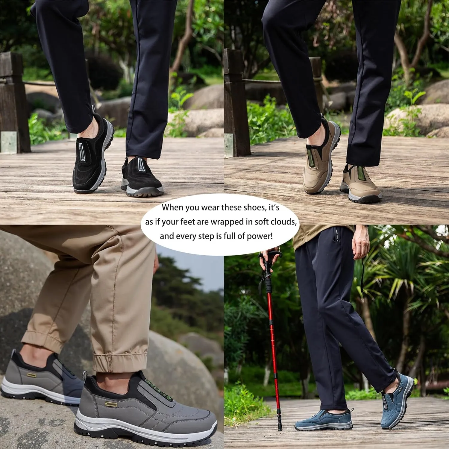 Mountaineering Outdoor Shoes,Widened Forefoot Reinforced Heel Fall Design Light and Soft Sole Slip Design