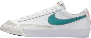 Nike Blazer Low '77 Big Kids' Shoes (DA4074-122, White/Aquamarine) Size 7