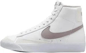 Nike Blazer Mid '77 Big Kids' Shoes (DA4086-121, White/Phantom/Light Violet Ore) Size 5