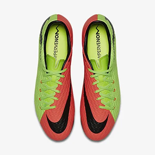 Nike Men's Hypervenom Phelon III Fg Electric Green/Black Soccer Cleat 11 Men US