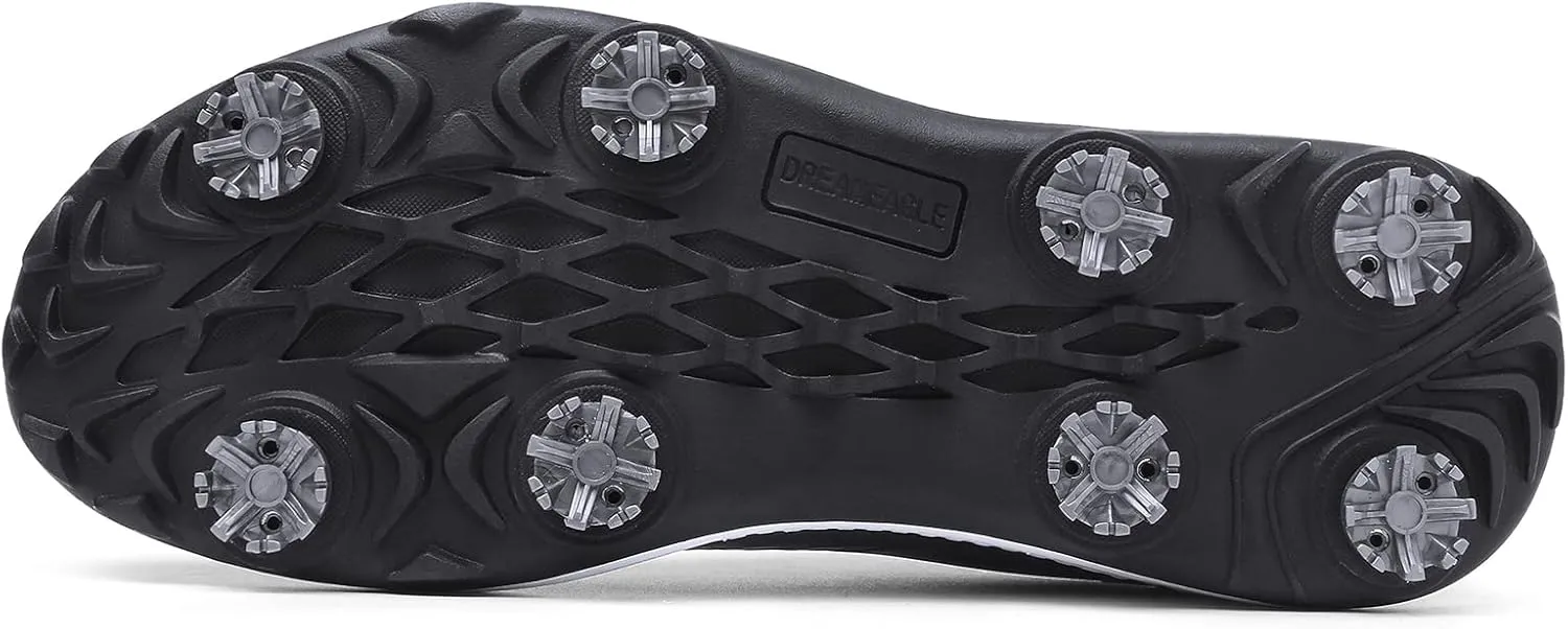 ONAIC Golf Shoes for Men with Spikes Extra Wide Waterproof Sneakers Outdoor Anti Slip Leather Trainers Footwears
