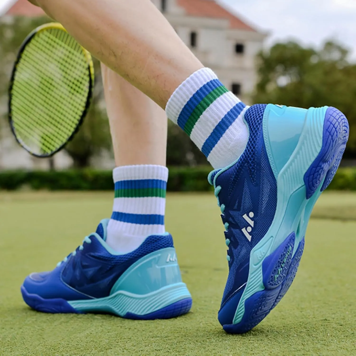 ONAIC Men's Pickleball Shoes Indoor Court Trainers Breathable Non-Slip Comfort Racketball Squash Volleyball Shoes