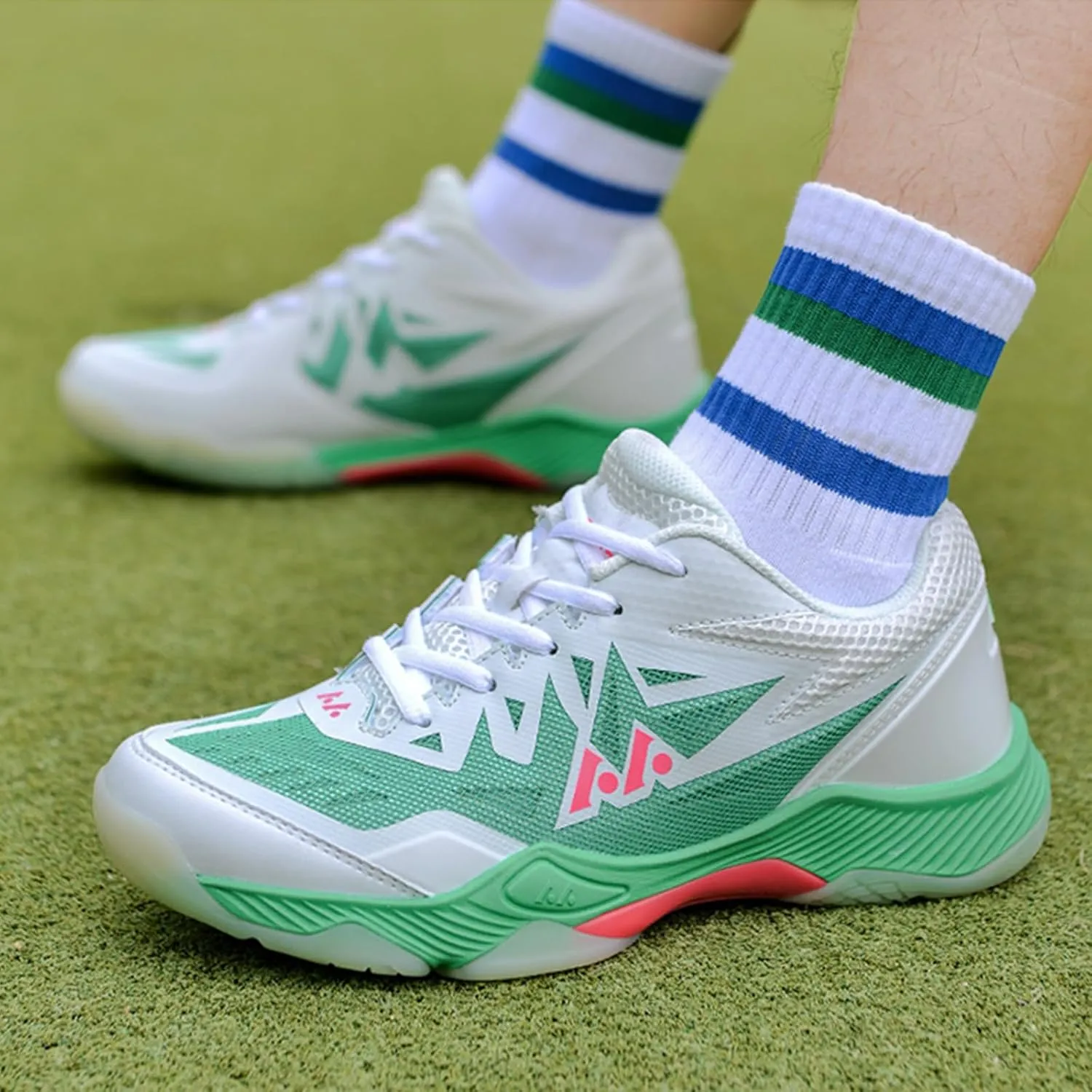 ONAIC Men's Pickleball Shoes Indoor Court Trainers Breathable Non-Slip Comfort Racketball Squash Volleyball Shoes