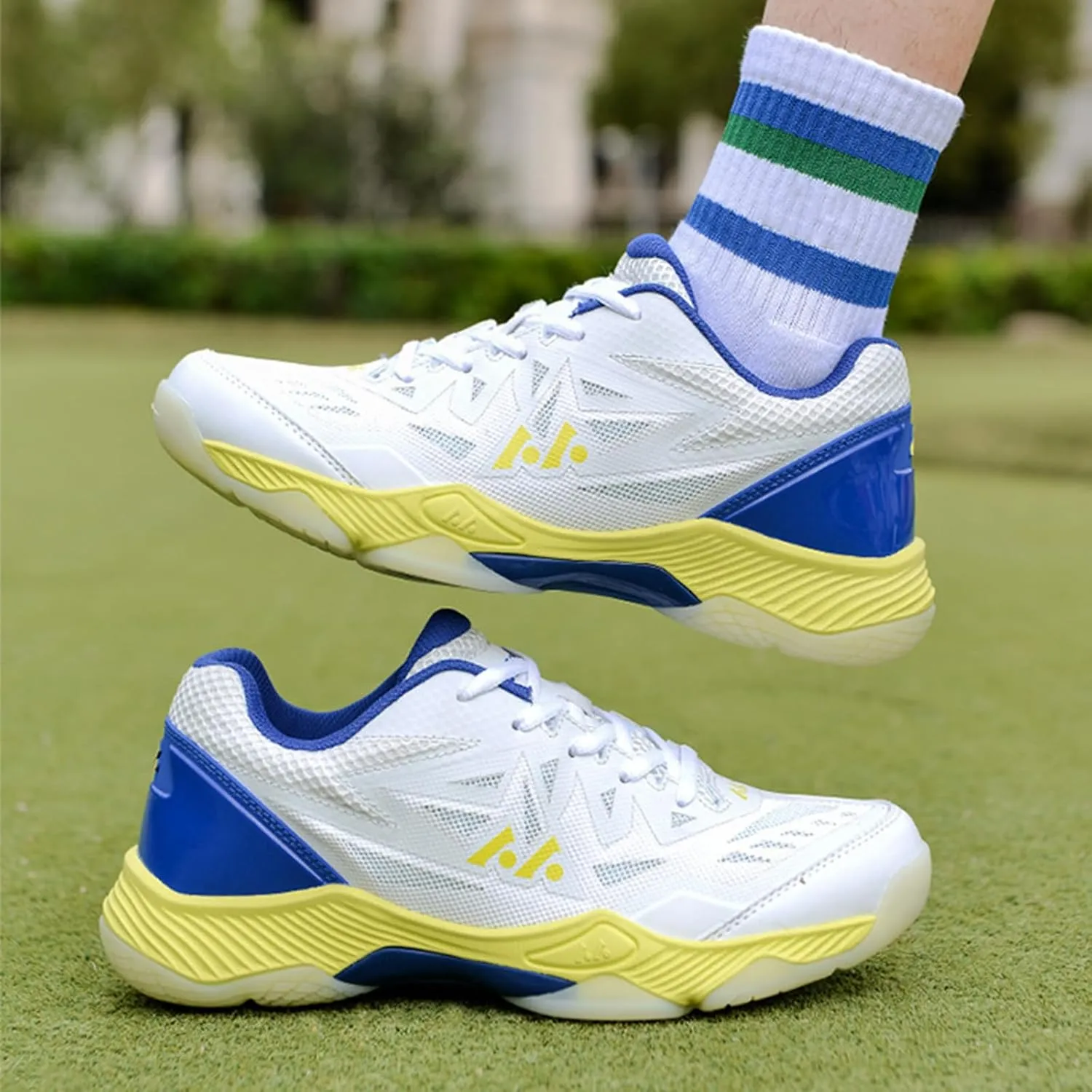 ONAIC Men's Pickleball Shoes Indoor Court Trainers Breathable Non-Slip Comfort Racketball Squash Volleyball Shoes