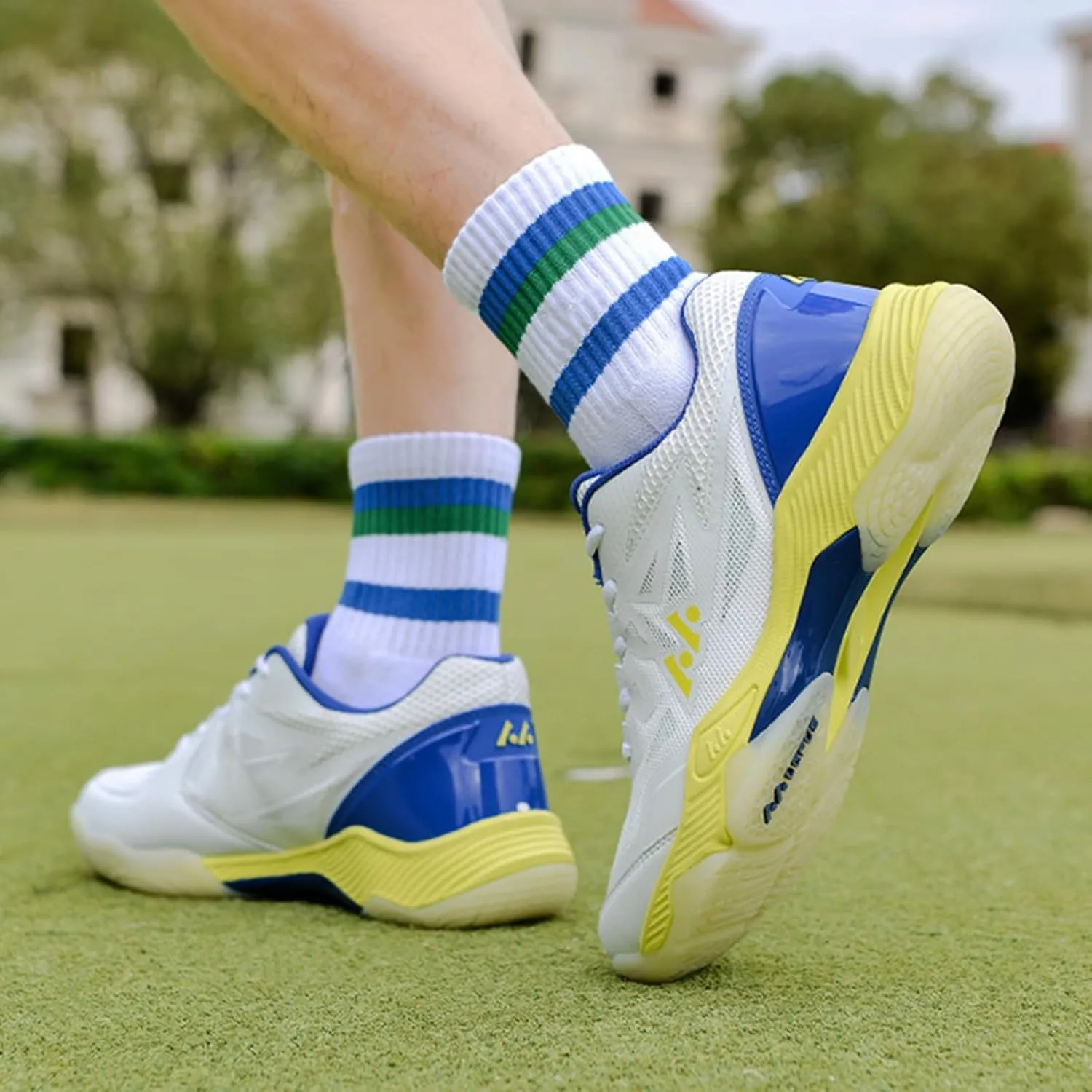 ONAIC Men's Pickleball Shoes Indoor Court Trainers Breathable Non-Slip Comfort Racketball Squash Volleyball Shoes