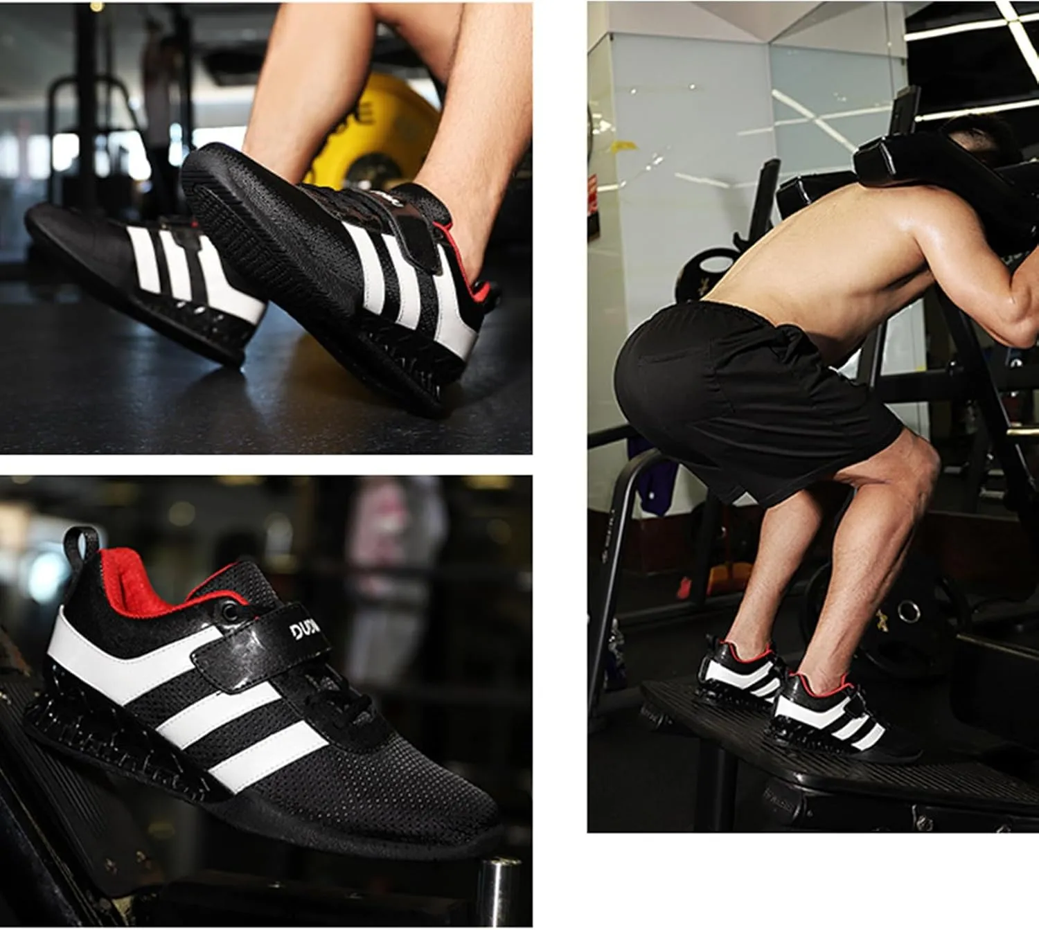ONAIC Weightlifting Shoes for Mens Deadlift Trainers Lifting Squat Shoes Breathable Non-Slip wear-Resistant Gym Training Sneakers