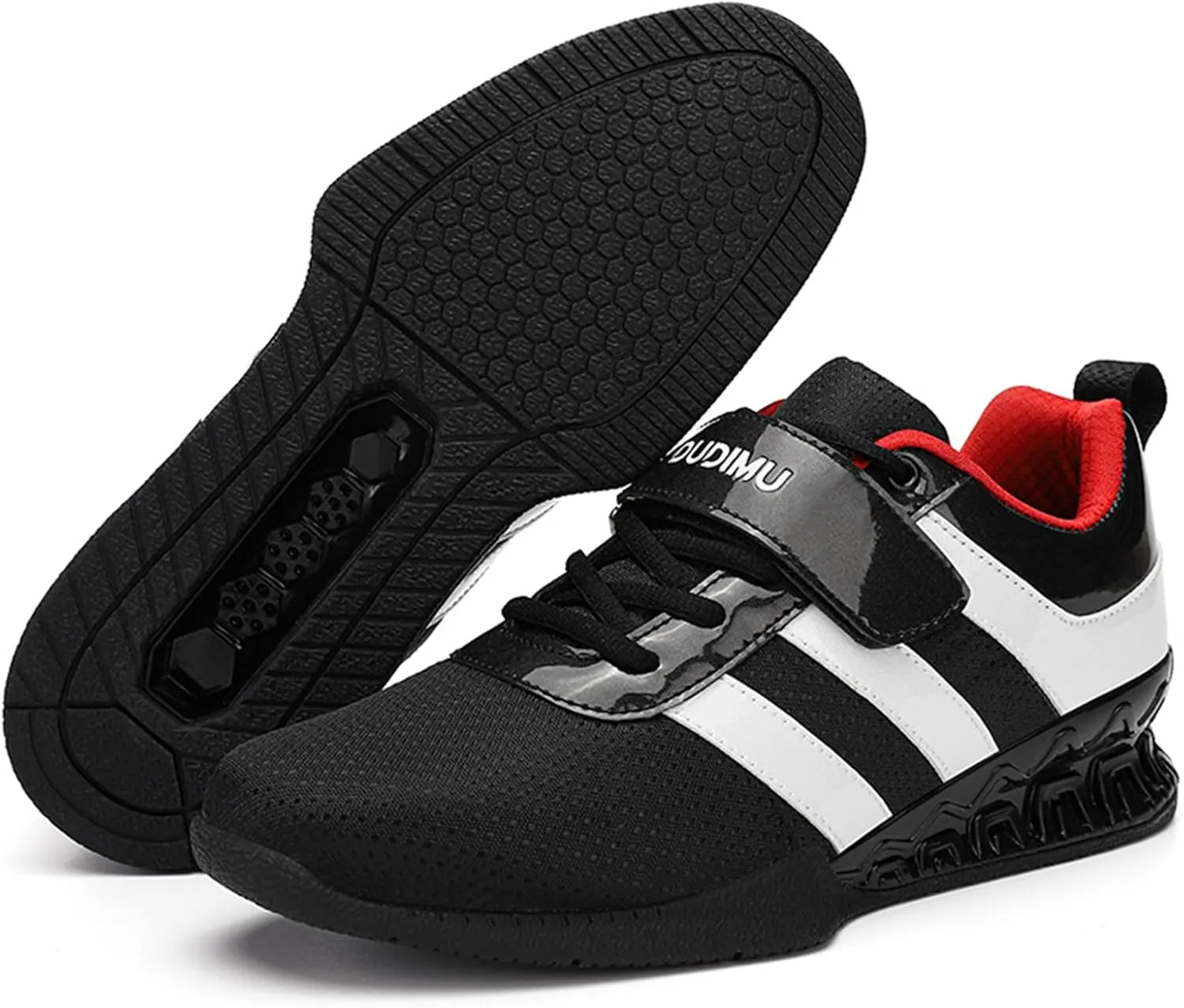 ONAIC Weightlifting Shoes for Mens Deadlift Trainers Lifting Squat Shoes Breathable Non-Slip wear-Resistant Gym Training Sneakers