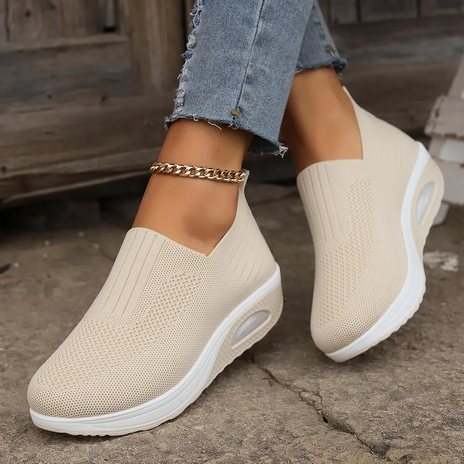 Orthopedic Shoes for Women Comfortable Running Shoes Breathable Mesh Womens Slip On Sneakers Women Walking Shoes with Arch Support Tennis Shoes Lightweight Casual Sneakers for Gym Travel Work