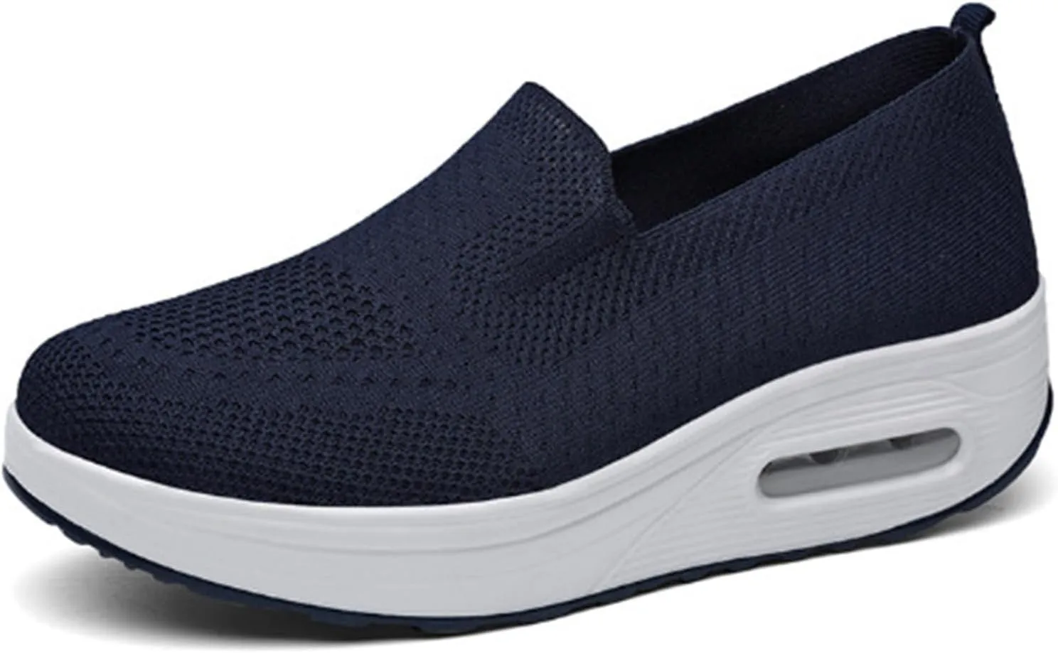 Orthopedic Walking Shoes for Women Casual Diabetic Platform Slip-On Shoe Lightweight Air Cushion Mesh Up Shoe Comfortable Wide Summer Stretch Shoes with Arch Support