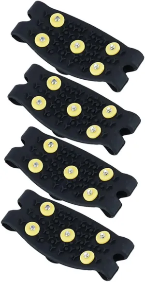 Outdoor Ice Grippers for Shoes Anti-Slip Crampon Spikes Mountaineering Shoe Cover for Snowshoeing Hiking Winter Sports