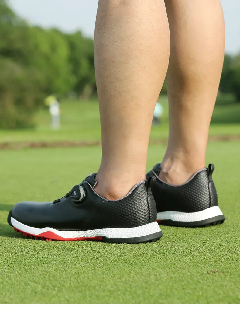 PGM XZ216 white leather golf shoe made in China waterproof golf shoes