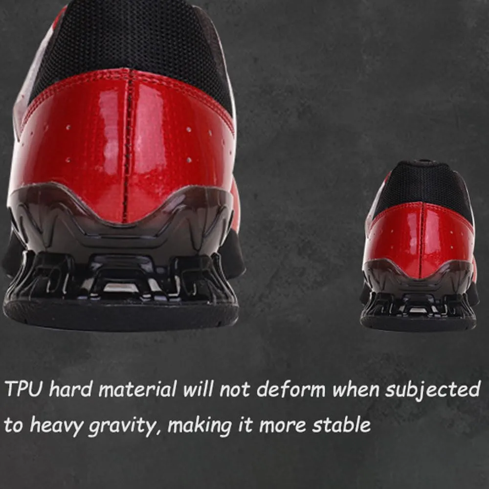 Professional non-slip breathable Deadlift Shoes unisex Men Women Bodybuilding Weightlifting Shoes sports Fitness Cross-Trainer Shoes Powerlifting Shoes indoor Gym Training Squat Sneaker,37-45 EU, Red
