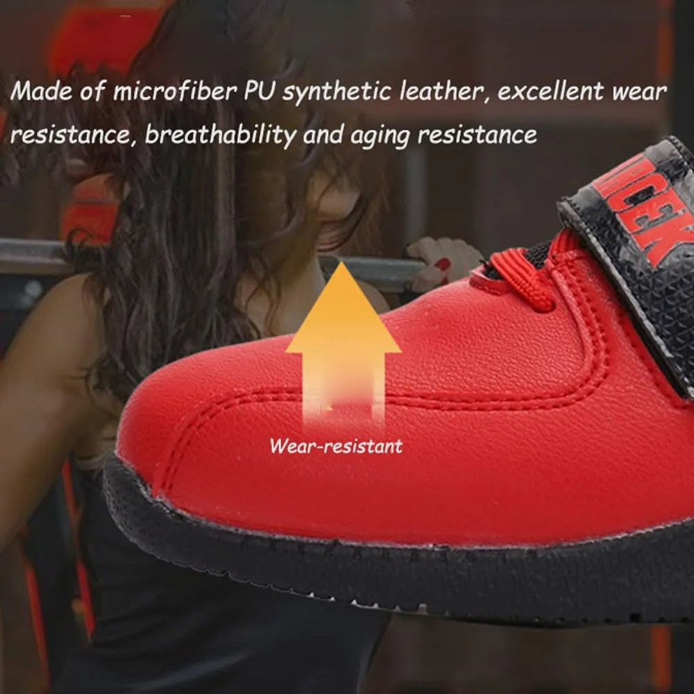 Professional non-slip breathable Deadlift Shoes unisex Men Women Bodybuilding Weightlifting Shoes sports Fitness Cross-Trainer Shoes Powerlifting Shoes indoor Gym Training Squat Sneaker,37-45 EU, Red