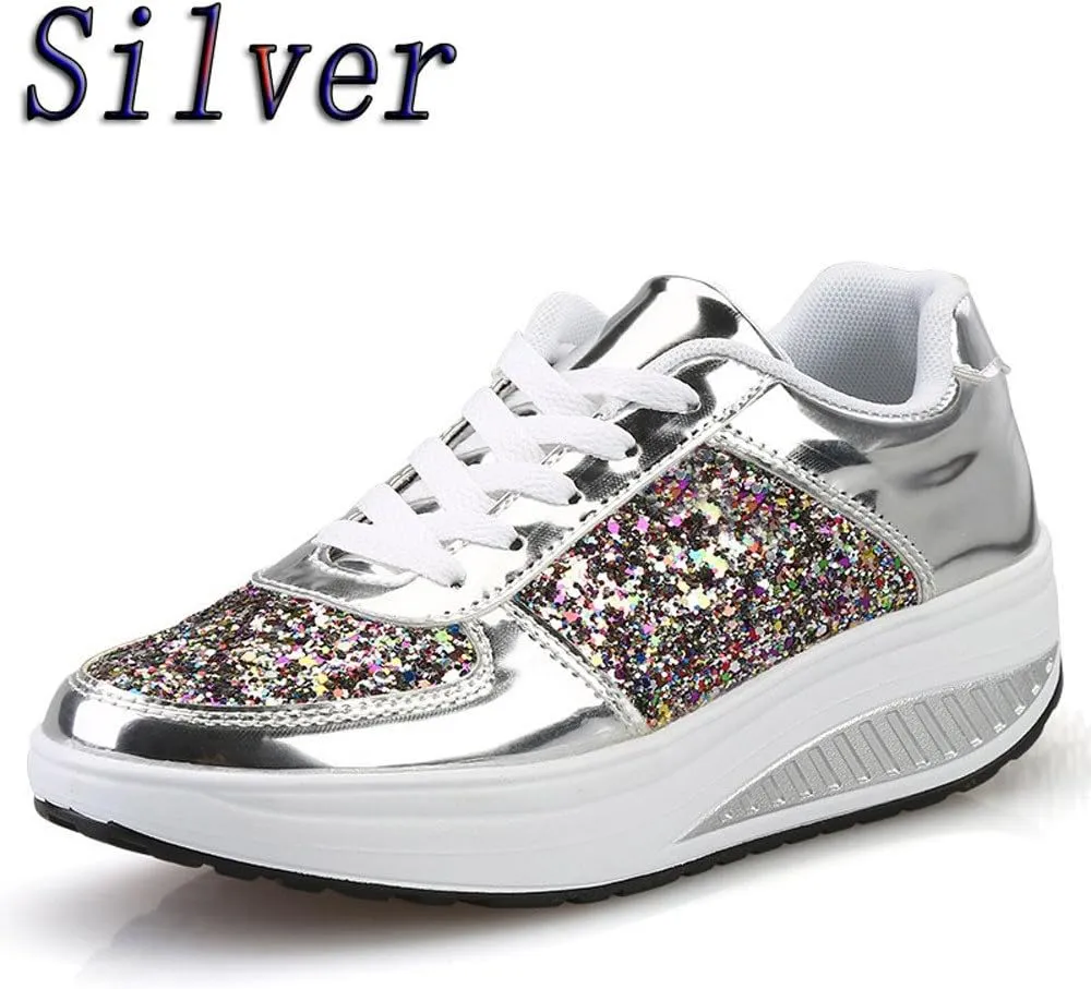 Running Shoes Lightweight Tennis Non Slip Workout Shoes Breathable Fashion Thick Sole Walking Sneakers