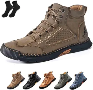Sawbehind Boots, Men's Comfortable Handmade Leather Boots, Waterproof, Spacious Toe Box Outdoor Shoes