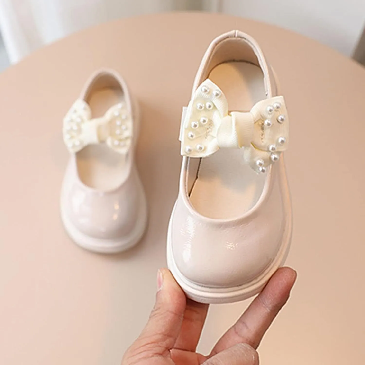 Size 3 Infant Shoes Girls Girls Sandals Children Shoes Pearl Bow Tie Princess Shoes Dance Shoes Penguin Slippers Girls