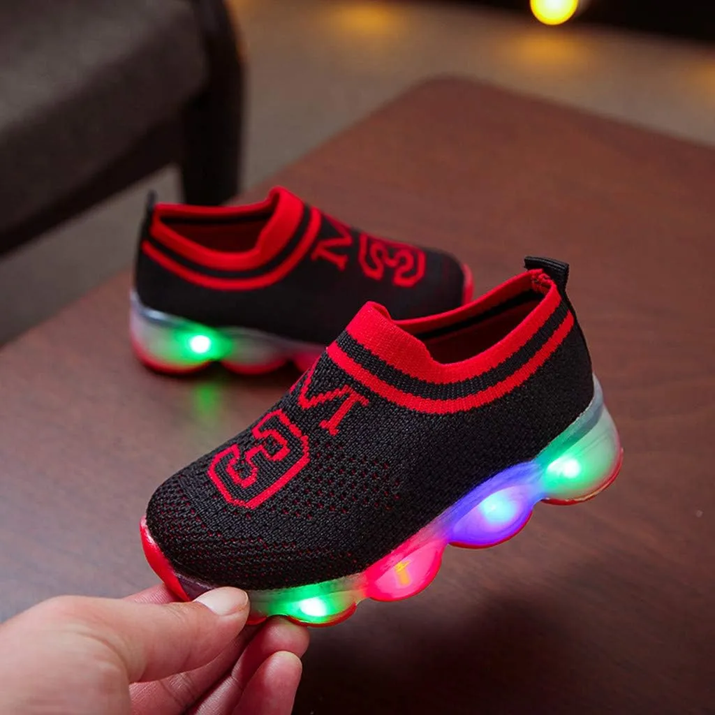 Size 5 Light up Shoes Leisure Casual Sneaker Toddler's Children's Mesh Outdoors Size 1 Baby Girls Shoes
