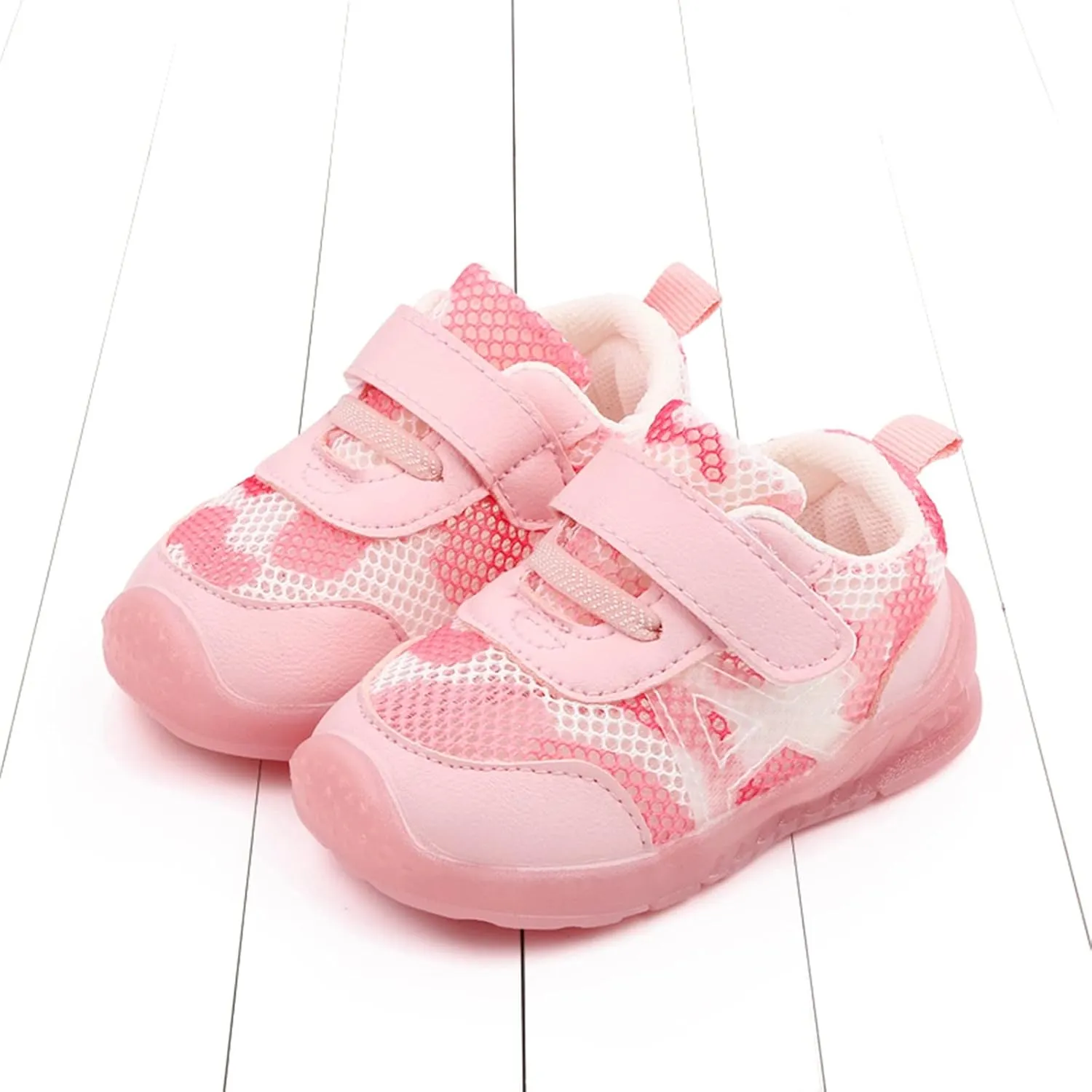 Size 9 Shoes Toddler Girl Boys and Girls Children Breathable Hook Loop Non Slip Soft Sole Boys Sneakers Wide