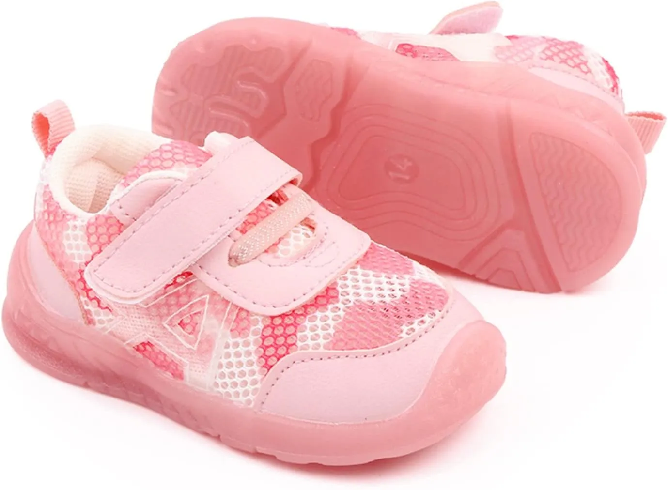 Size 9 Shoes Toddler Girl Boys and Girls Children Breathable Hook Loop Non Slip Soft Sole Boys Sneakers Wide