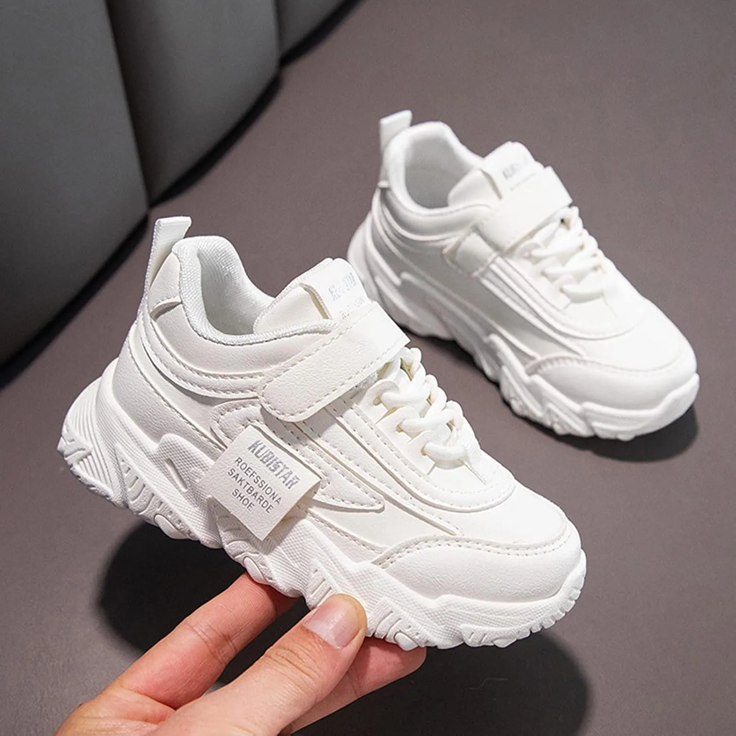 Sneakers for Boys Girls Fashion Lace Up Running Shoes Tennis Shoes Basketball Breathable Athletic Outdoor Shoes