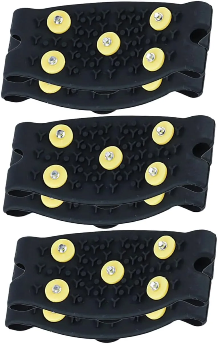 Snow Crampons for Boys and Girls 5 Tooth Anti-Slip TPE Ice Shoes Grippers Boys and Girls Outdoor Gear Non-Skid Grips for Ice