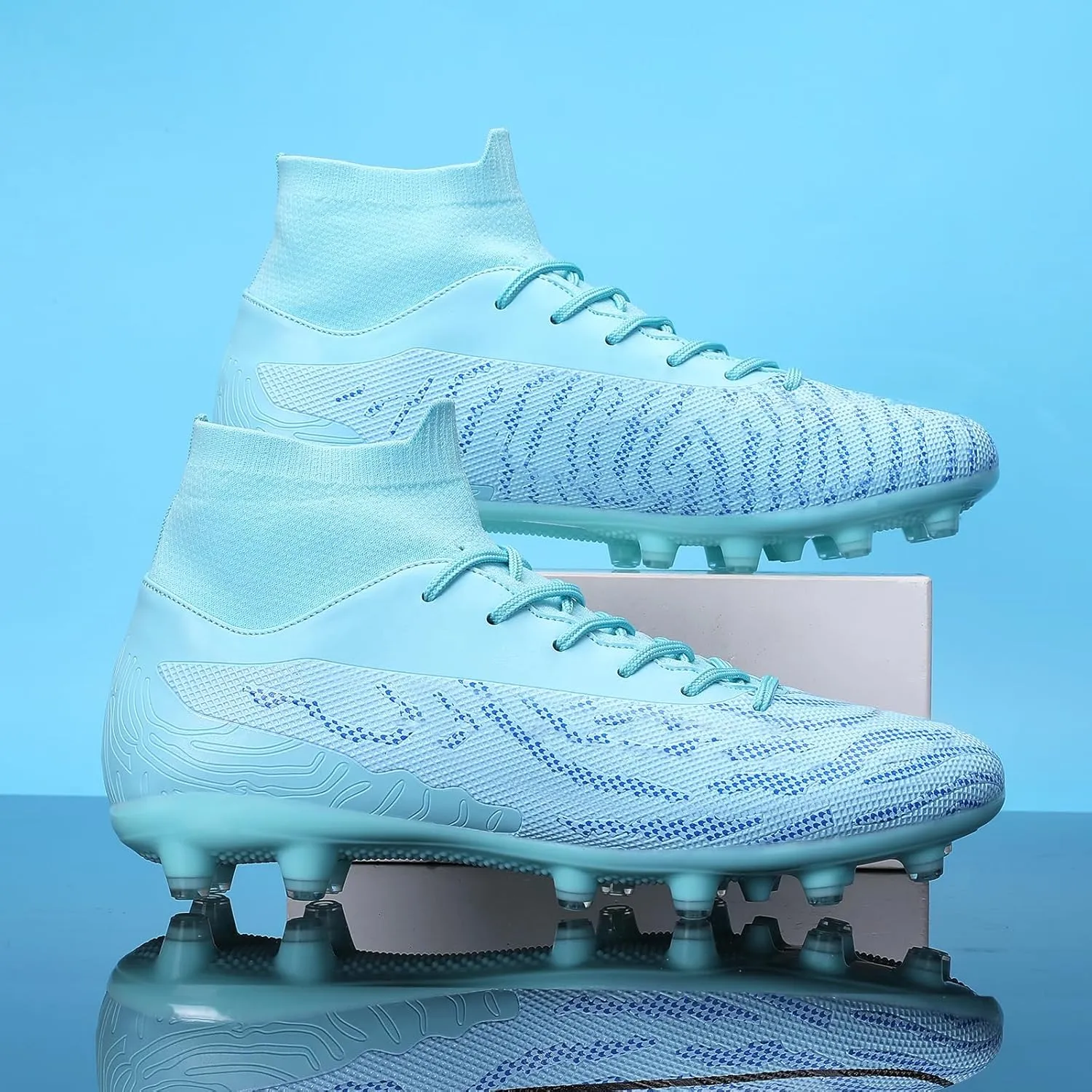 Soccer Cleats for Mens Womens Football Shoes Turf Soccer Shoes Indoor/Outdoor High-top Football Cleats AG/FG