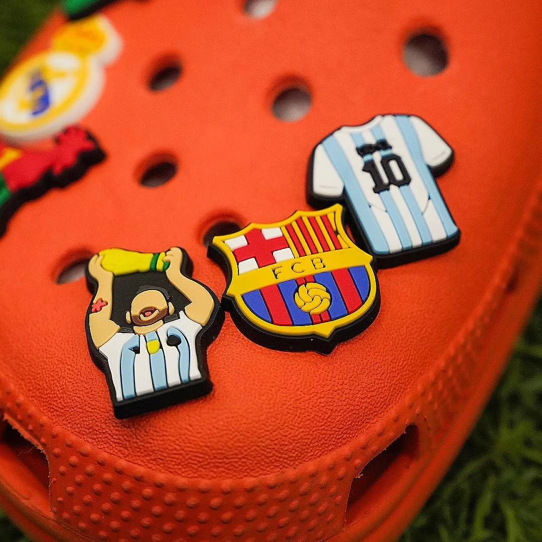 Soccer Croc Charm - Show Your Team Spirit with these Fun and Stylish Charms for Your Crocs Shoes, Barcelona, Real Madrid, Messi, EPL