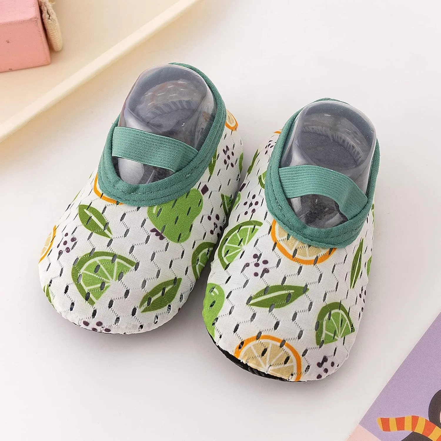 Spring and Summer Children Baby Infant Shoes Boys and Girls Flat Bottom Lightweight Slip On Hollow Breathable Elastic Band Comfortable Baby Boy Shoes 18-24 Months