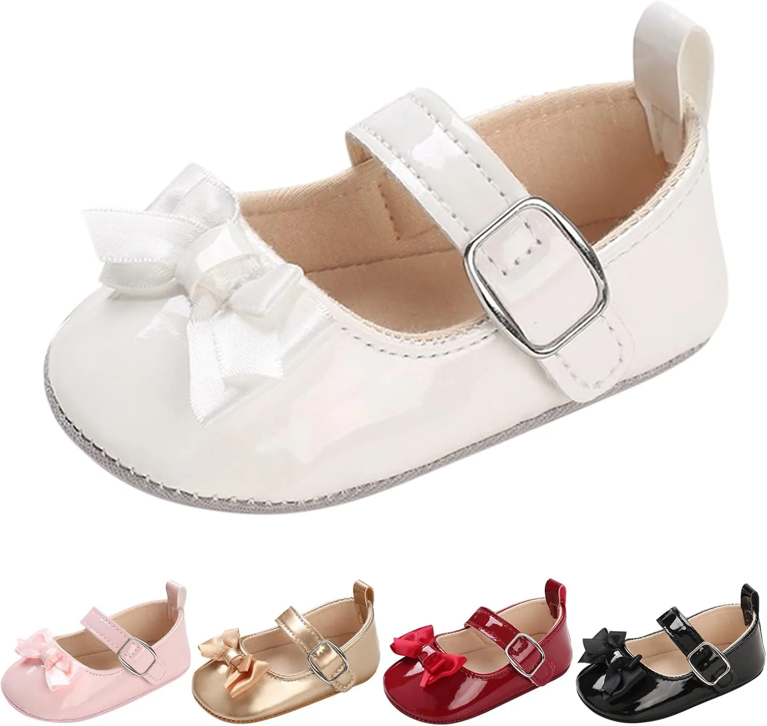 Spring and Summer Children Baby Toddler Shoes Girl Princess Shoes Flat Bottom Light Buckle Comfortable Cute Bow Infant 3c Shoes
