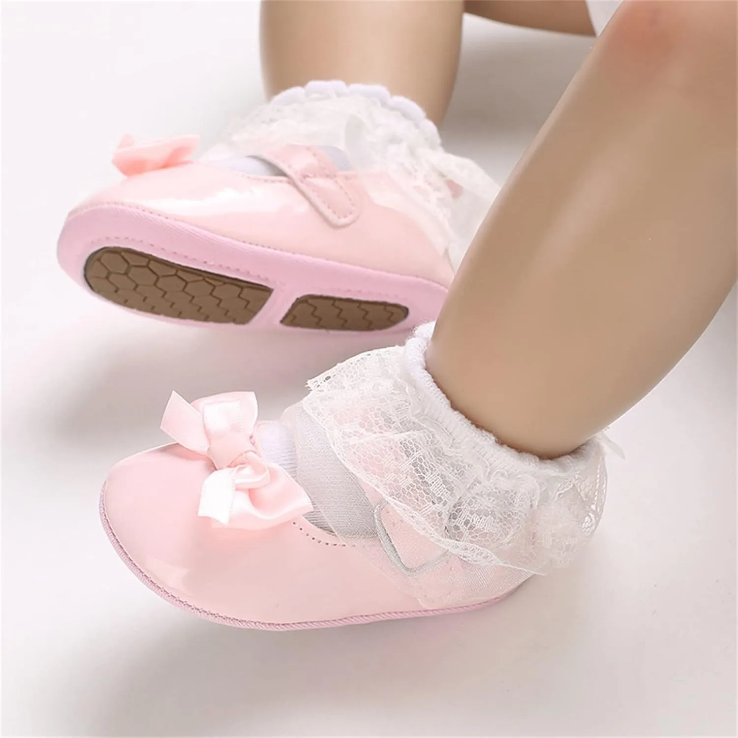 Spring and Summer Children Baby Toddler Shoes Girl Princess Shoes Flat Bottom Light Buckle Comfortable Cute Bow Infant 3c Shoes