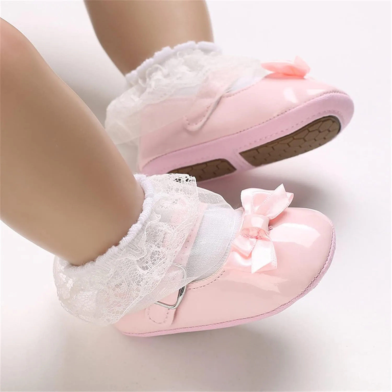 Spring and Summer Children Baby Toddler Shoes Girl Princess Shoes Flat Bottom Light Buckle Comfortable Cute Bow Infant 3c Shoes