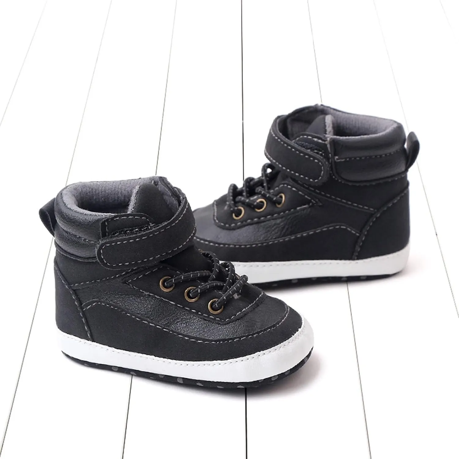 Spring and Summer Children Infant Toddler Shoes Boys and Girls Sports Shoes Flat Bottom High Top Comfortable Solid Color Casual Style Boys Dress Boots