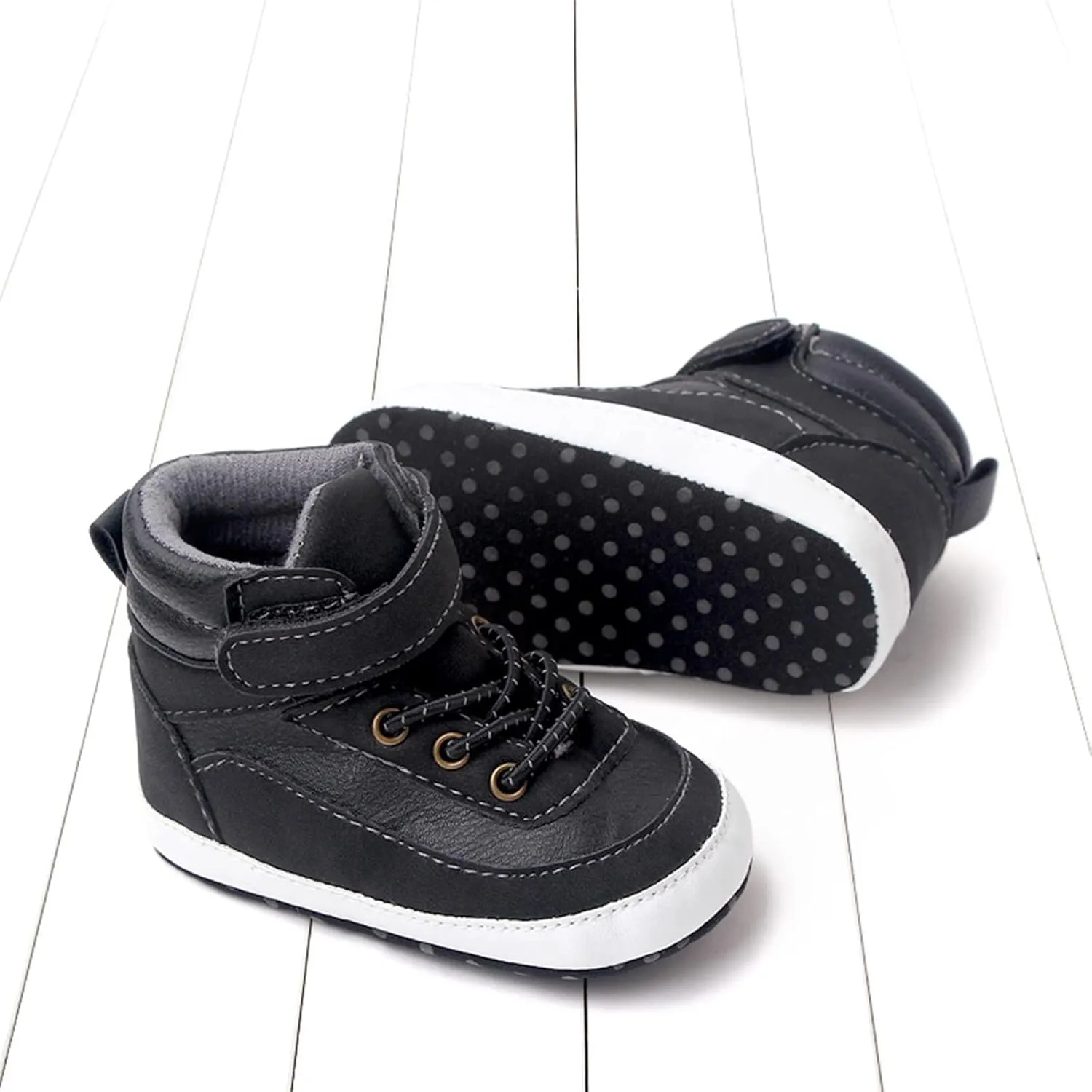Spring and Summer Children Infant Toddler Shoes Boys and Girls Sports Shoes Flat Bottom High Top Comfortable Solid Color Casual Style Boys Dress Boots