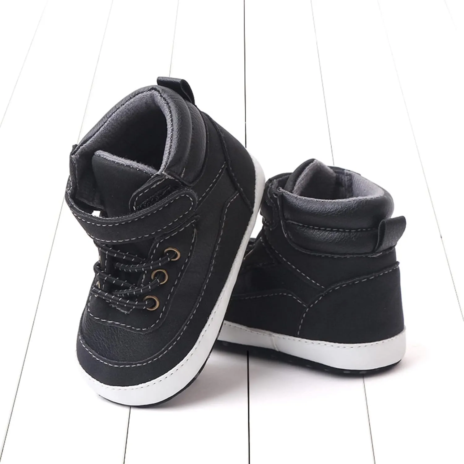 Spring and Summer Children Infant Toddler Shoes Boys and Girls Sports Shoes Flat Bottom High Top Comfortable Solid Color Casual Style Boys Dress Boots