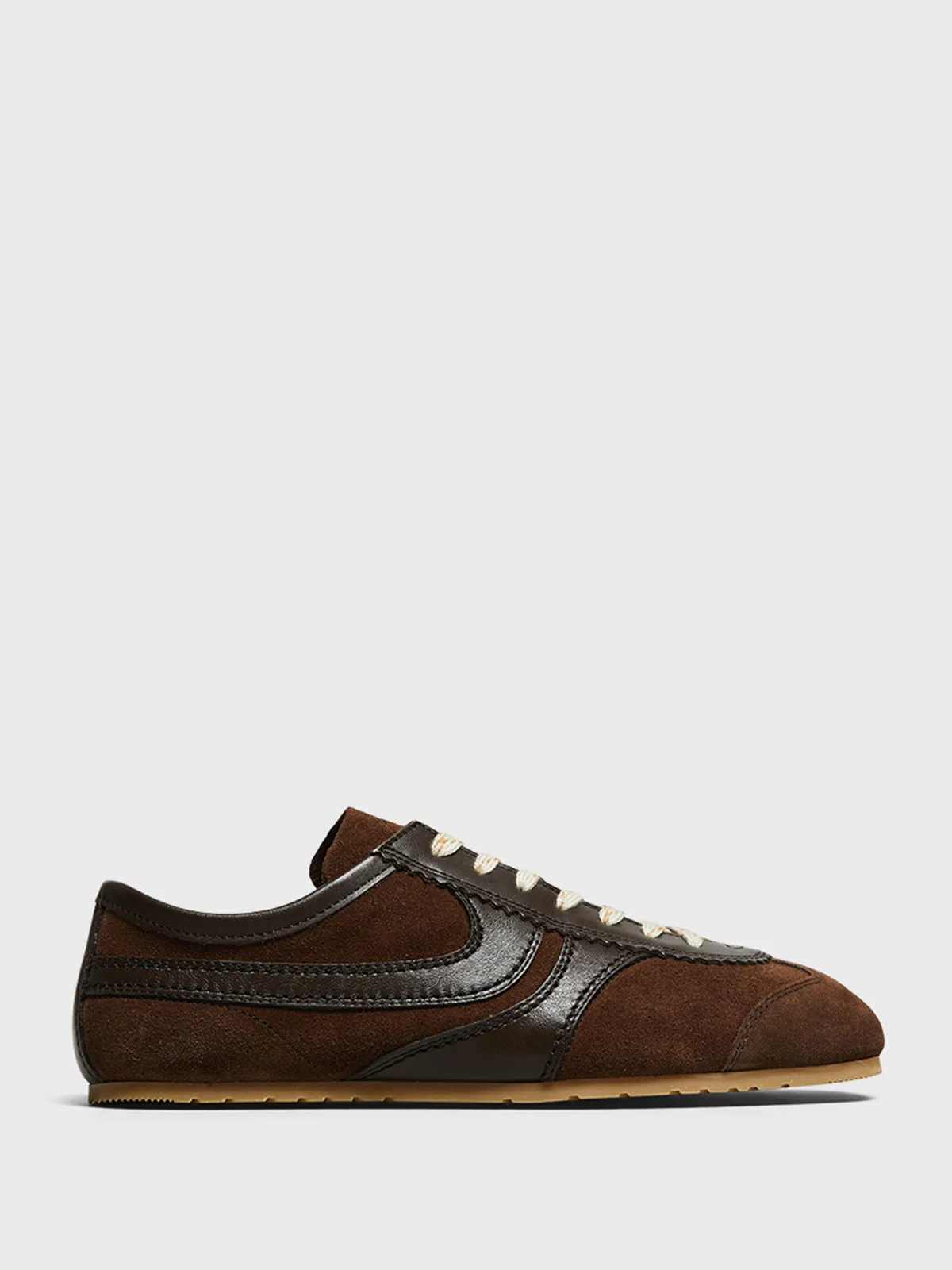 Suede Sneakers in Dark Brown