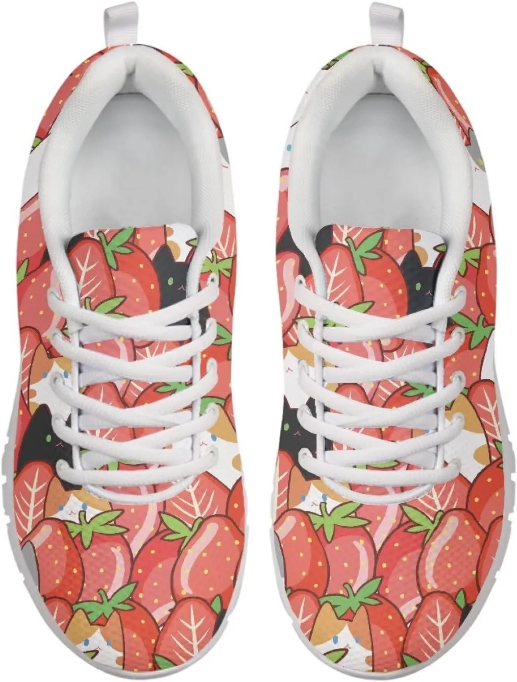 SYtrade Sneaker for Women Lace-up Athletic Running Sports Shoes White Sole