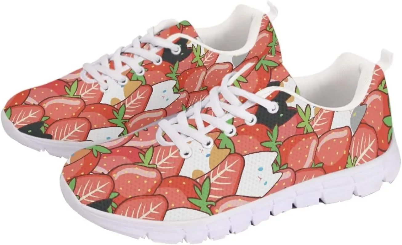 SYtrade Sneaker for Women Lace-up Athletic Running Sports Shoes White Sole