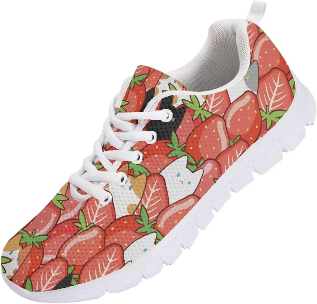 SYtrade Sneaker for Women Lace-up Athletic Running Sports Shoes White Sole