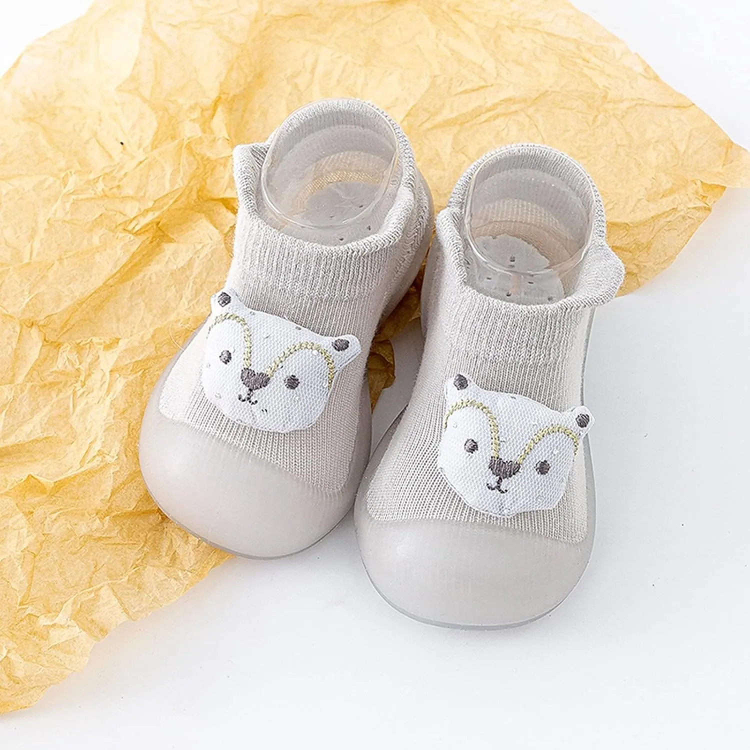 Tennis Shoes Girls Size 5 Infant Toddler Shoes Little Child Socks Cute Animal Lightweight Walking Shoes Baby