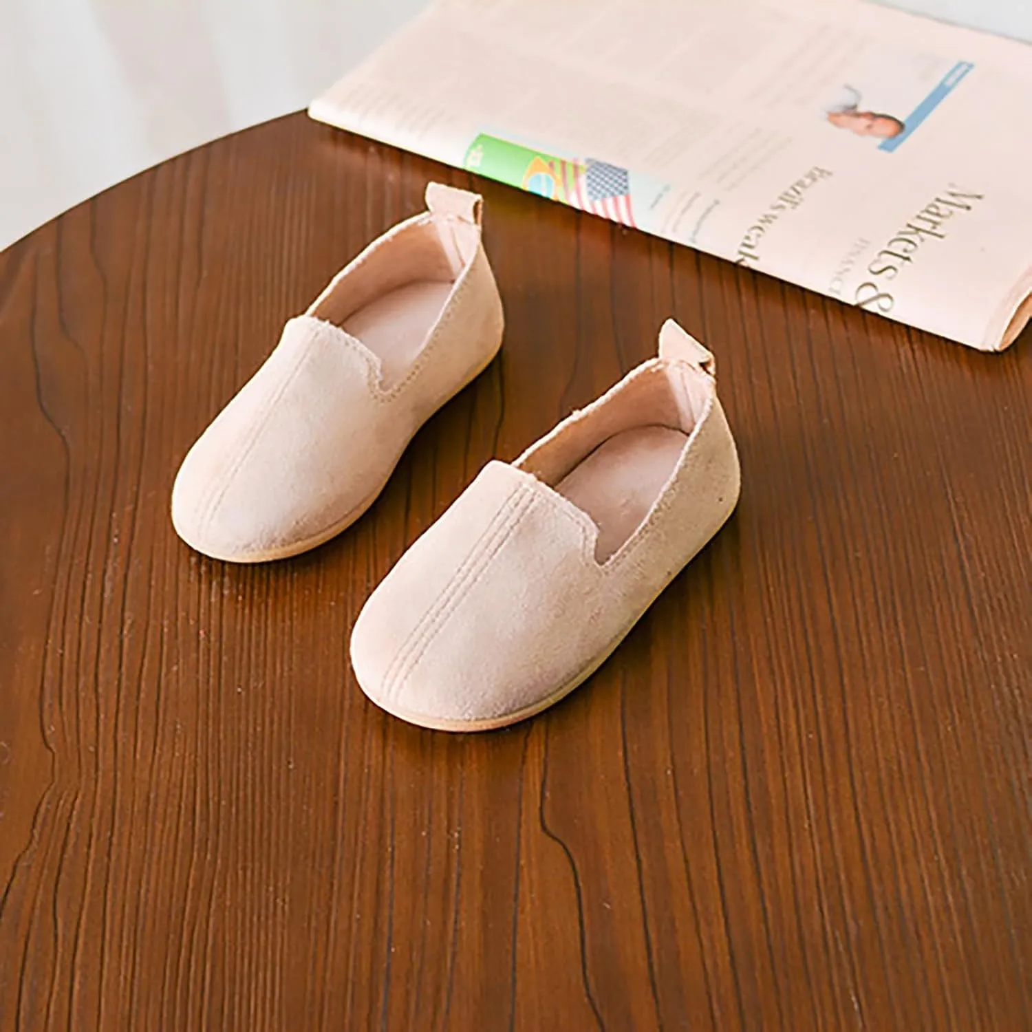 Toddler Baby Girls Shoes Fashion Girls Autumn Casual Shoes Solid Color Simple Flat Shoes for Little Girls Size