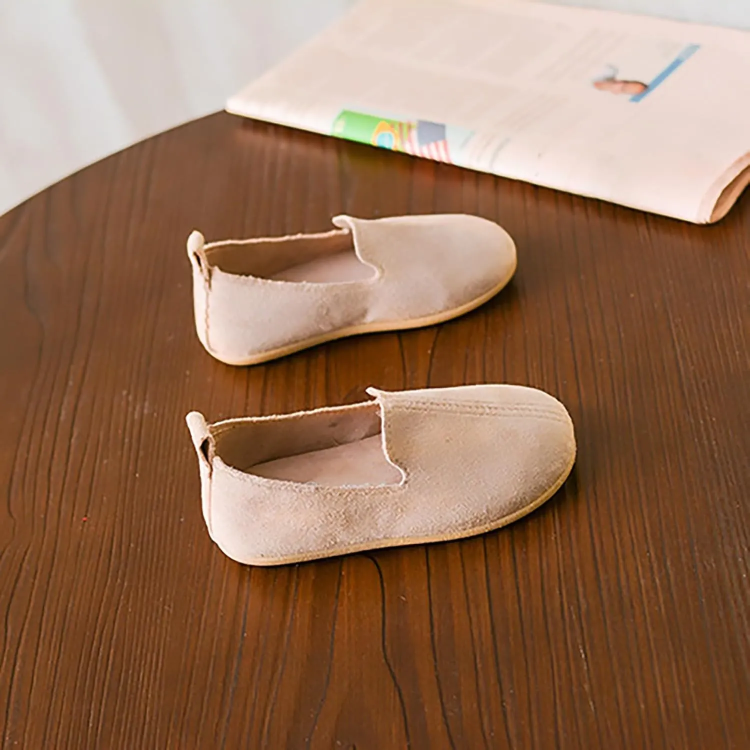 Toddler Baby Girls Shoes Fashion Girls Autumn Casual Shoes Solid Color Simple Flat Shoes for Little Girls Size