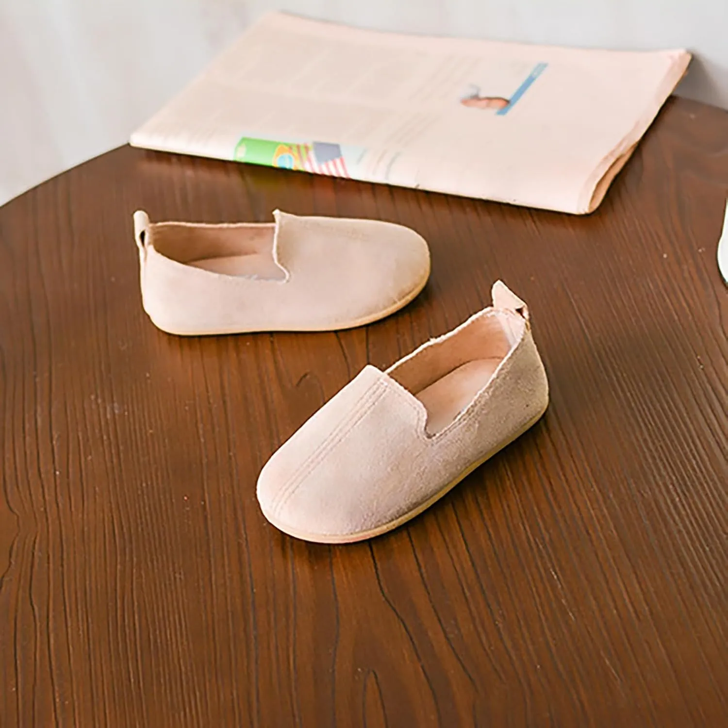 Toddler Baby Girls Shoes Fashion Girls Autumn Casual Shoes Solid Color Simple Flat Shoes for Little Girls Size