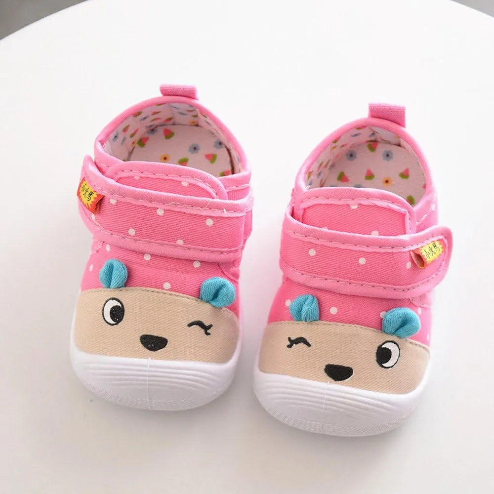 Toddler Boy Tennis Shoes Size 6 Boys Cartoon Baby Squeaky Sole Girls Shoes Anti-Slip Infant Kids Soft Baby Shoes Tan Toddler Boy Shoes