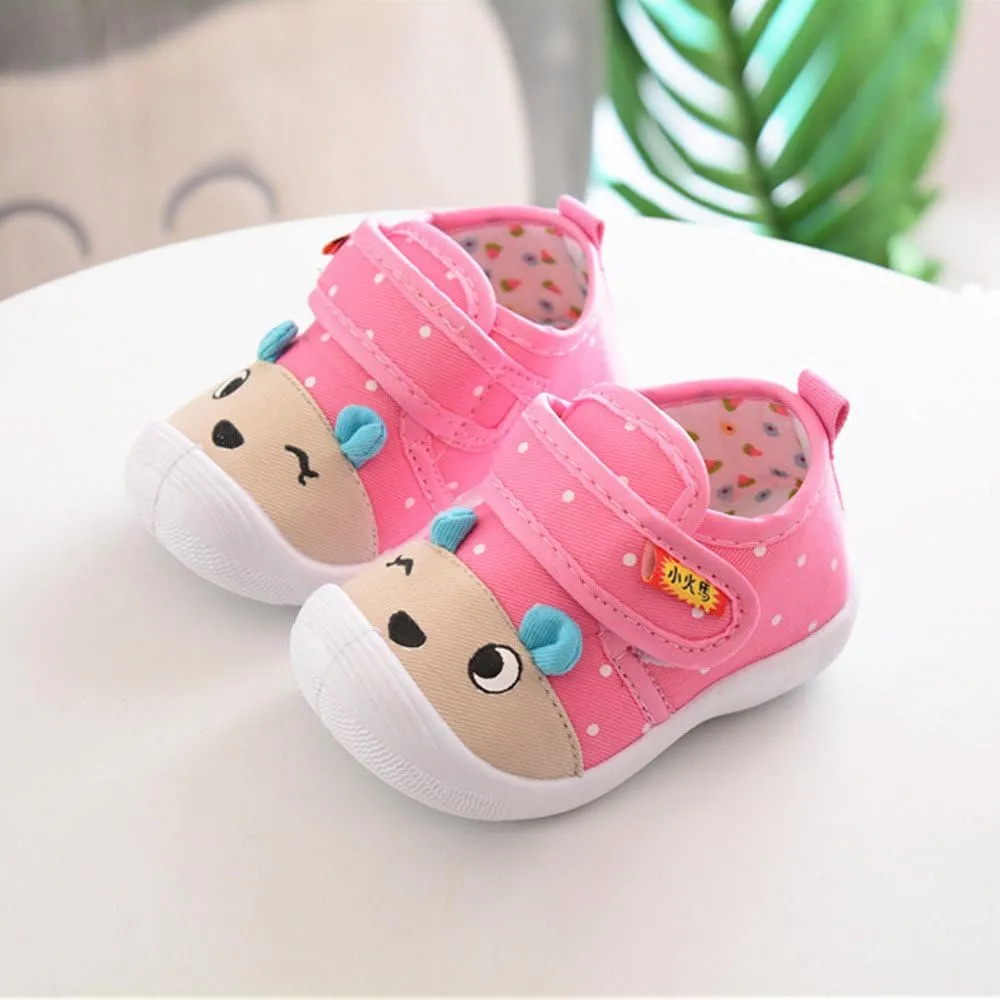 Toddler Boy Tennis Shoes Size 6 Boys Cartoon Baby Squeaky Sole Girls Shoes Anti-Slip Infant Kids Soft Baby Shoes Tan Toddler Boy Shoes
